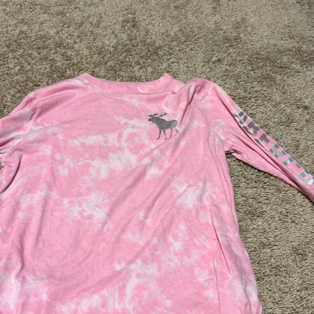 abercrombie kids size 11/13 pink long sleeve fits size small xs adult